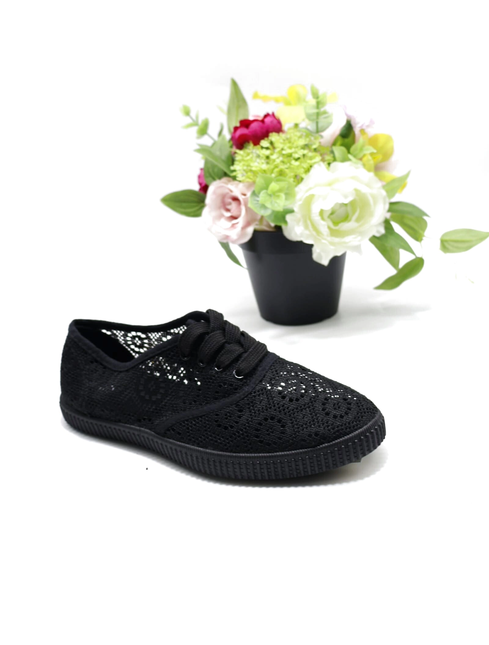 Tenisówki damskie 11099-21 ALL BLACK 36-41