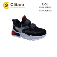 Buty Sportowe Dziecięce E53 (26-31) BLACK/RED