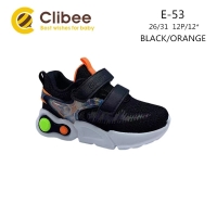 Buty Sportowe Dziecięce E53 (26-31) BLACK/ORANGE