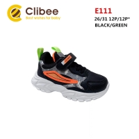 Buty Sportowe Dziecięce E111 (26-31) BLACK/GREEN