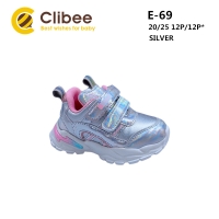 Buty Sportowe Dziecięce E69 (20-25) SILVER
