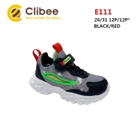 Buty Sportowe Dziecięce E111 (26-31) BLACK/RED