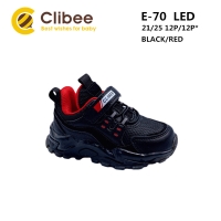 Buty Sportowe Dziecięce E70 (21-25) BLACK/RED
