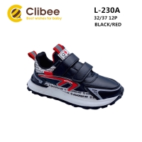 Buty Sportowe Dziecięce L230A (32-37) BLACK/RED