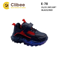 Buty Sportowe Dziecięce E78 (21-25) BLACK/RED